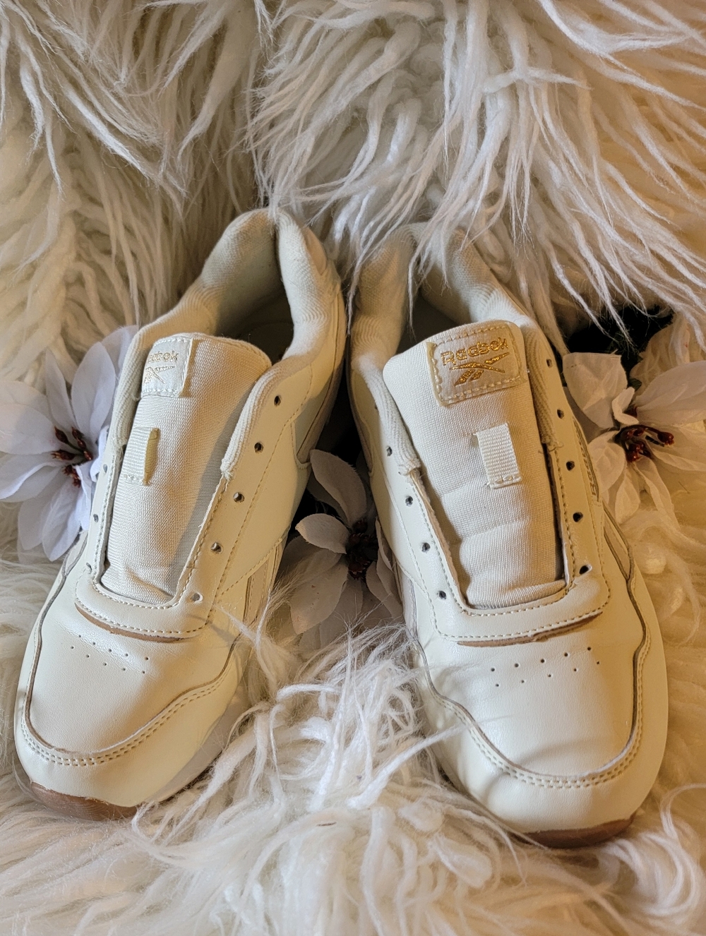 🆕️👟Reebok Classic Leather, Off White, Sz 5M/6.5-7W